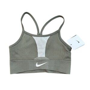 NWT Nike Girls' Dri-FIT Indy Seamless Low Support Sports Bra size small green
